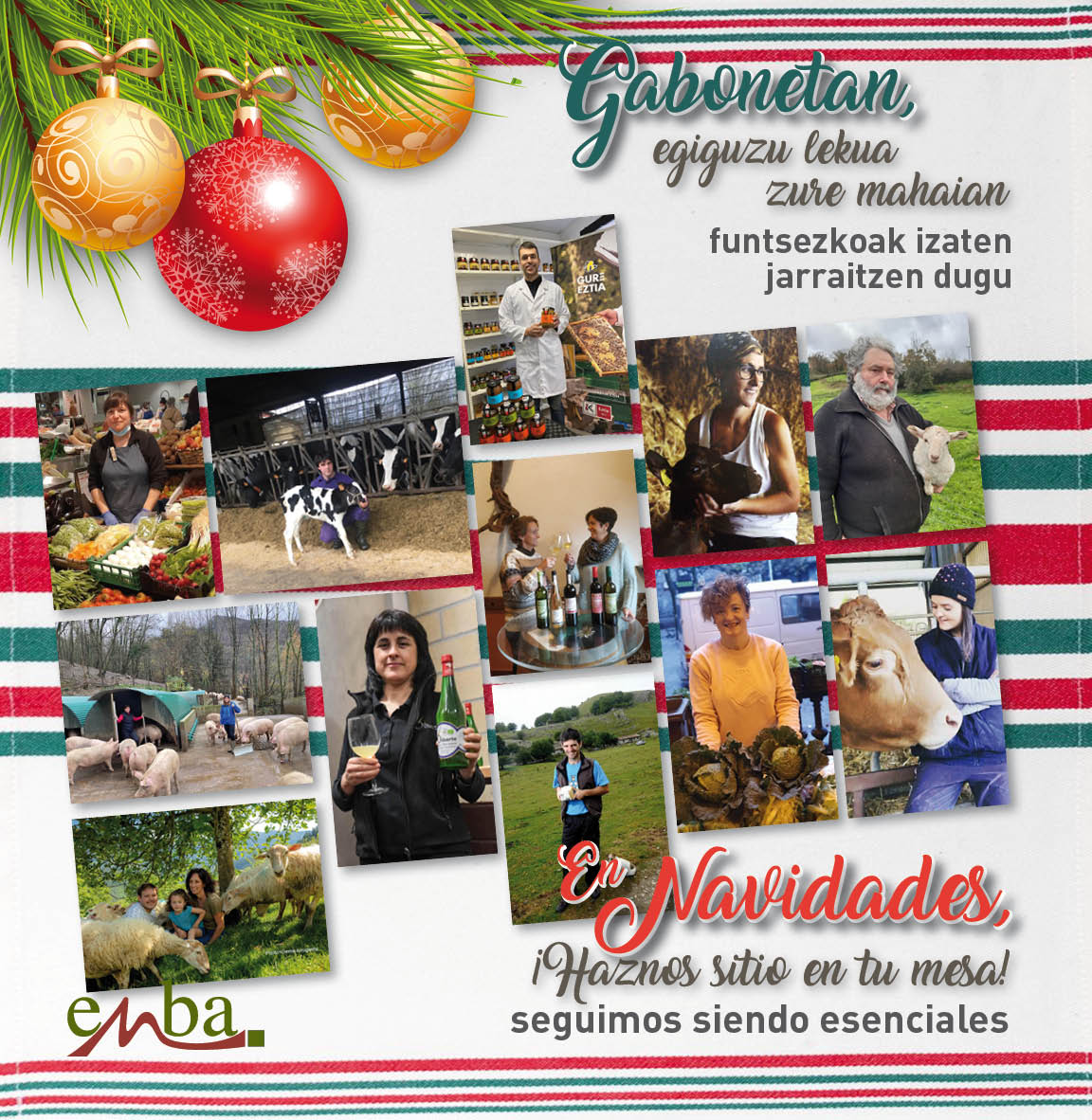 ENBA presenta la campaña “En NAVIDADES, ¡HAZNOS SITIO EN TU MESA!”